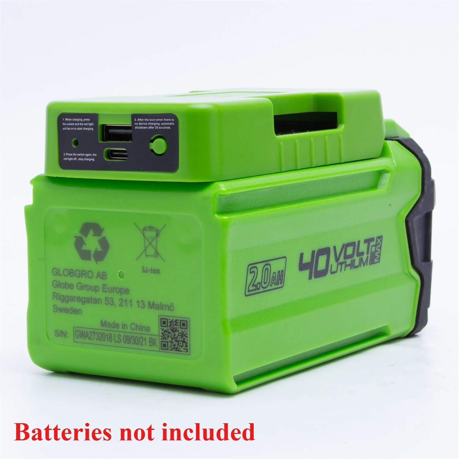 Outdoor Power Adapter Usb - GREENWORKS 40V G-max Li-ion Batarya için