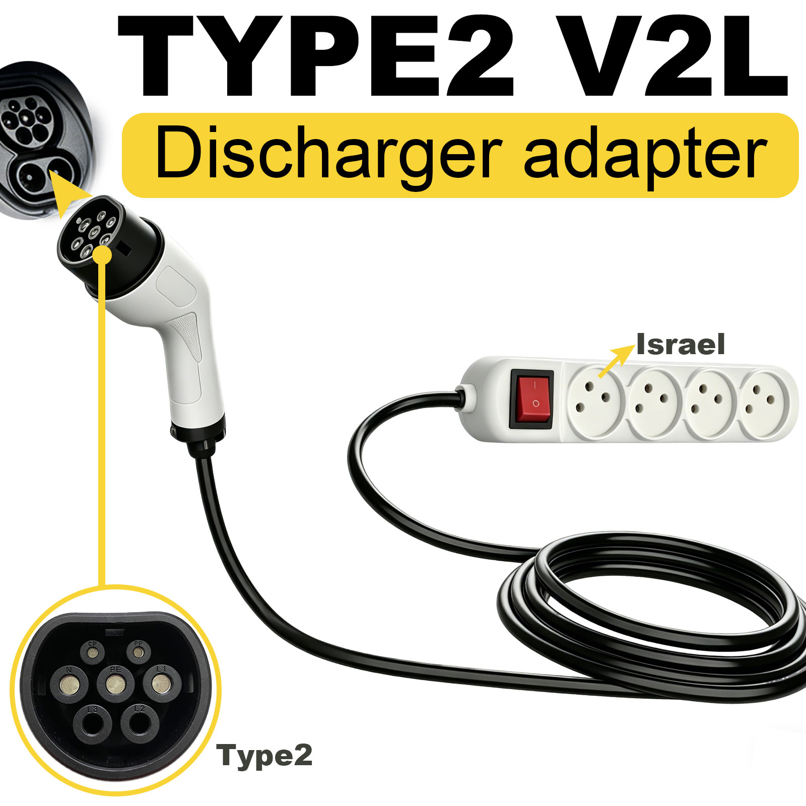 Tip2 V2L Deşarj Adaptörü İsrai - Outdoor Power Station incelemesi ve fiyatı