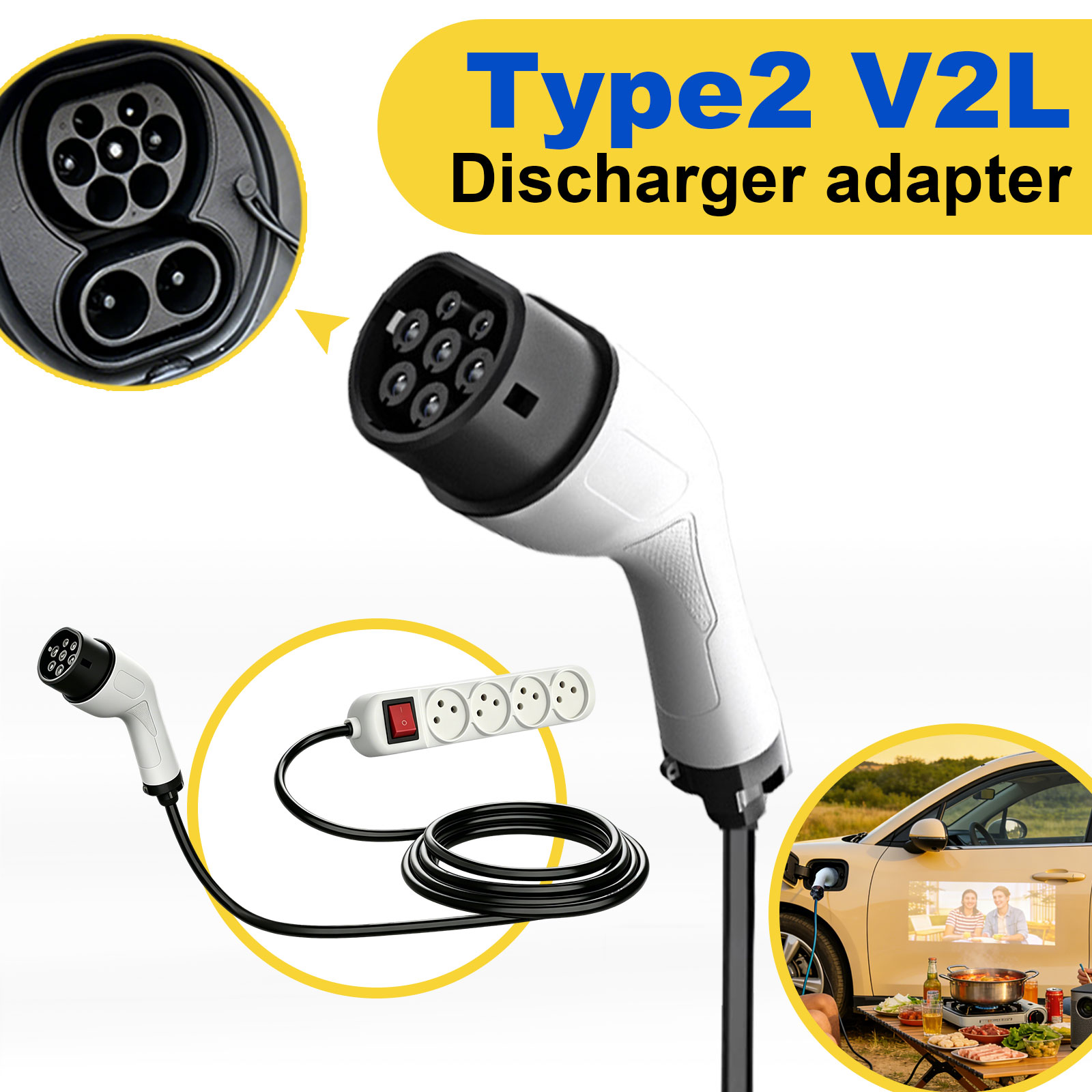 Tip2 V2L Deşarj Adaptörü İsrai - Outdoor Power Station incelemesi ve fiyatı