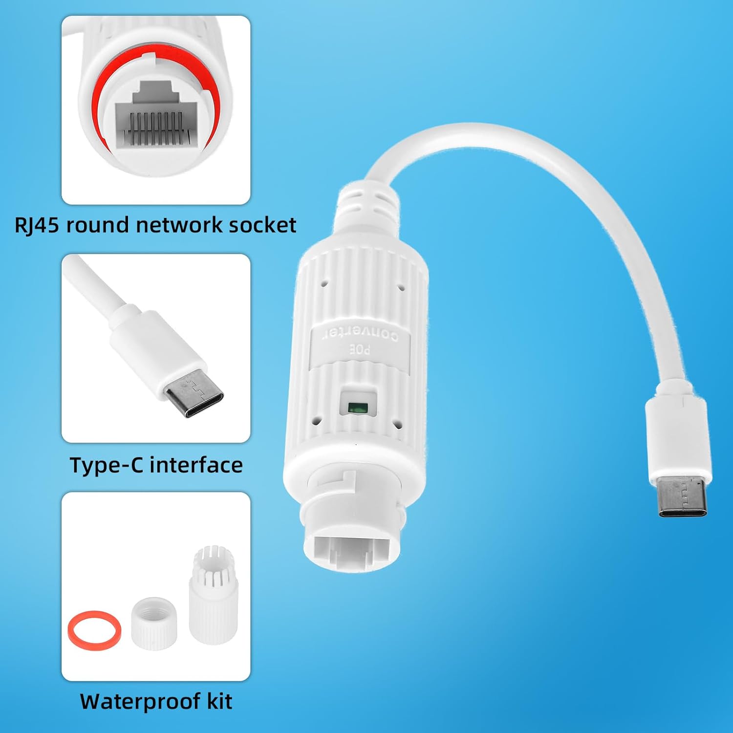 POE'den USB-C'ye Güç Dönüştürü - Outdoor Power Adapter Usb incelemesi ve fiyatı